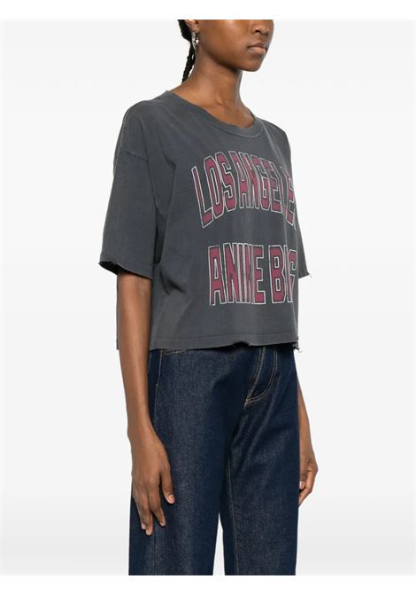 jonny cropped tee woman black ANINE BING | A-08-11739WBL1